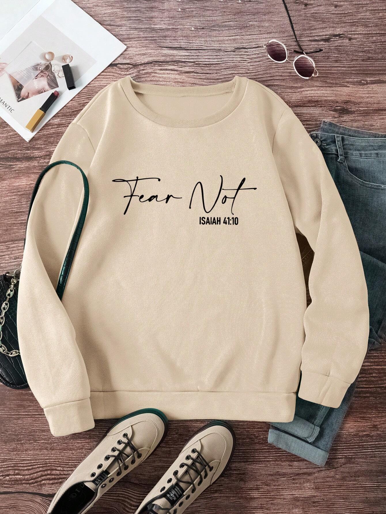 Women Letter Print Sweatshirt