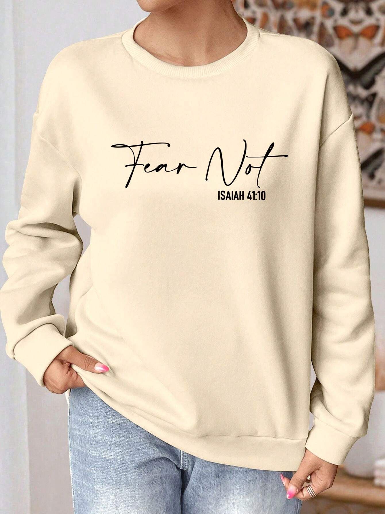 Women Letter Print Sweatshirt