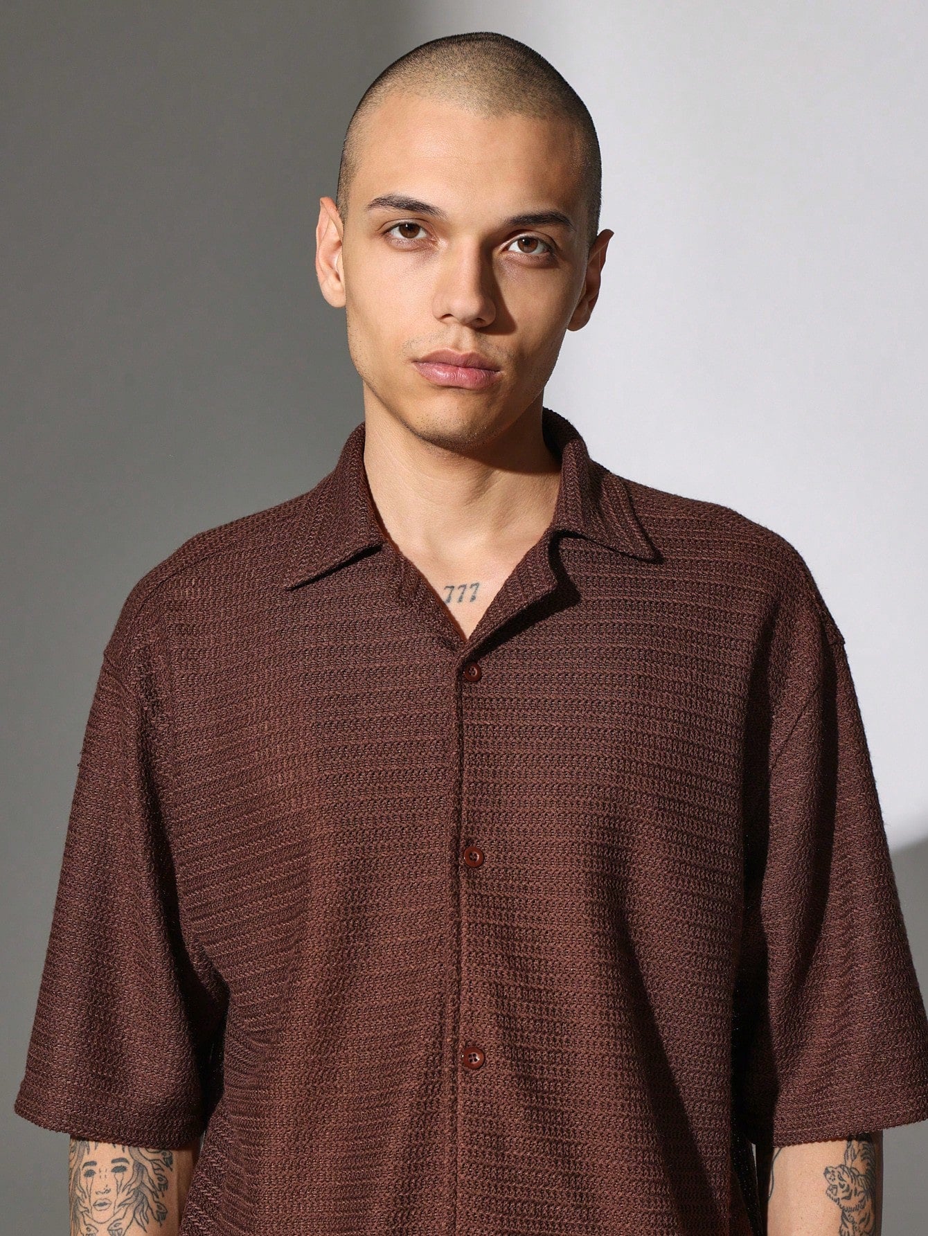 Crochet Button-Up Designer Summer Shirt