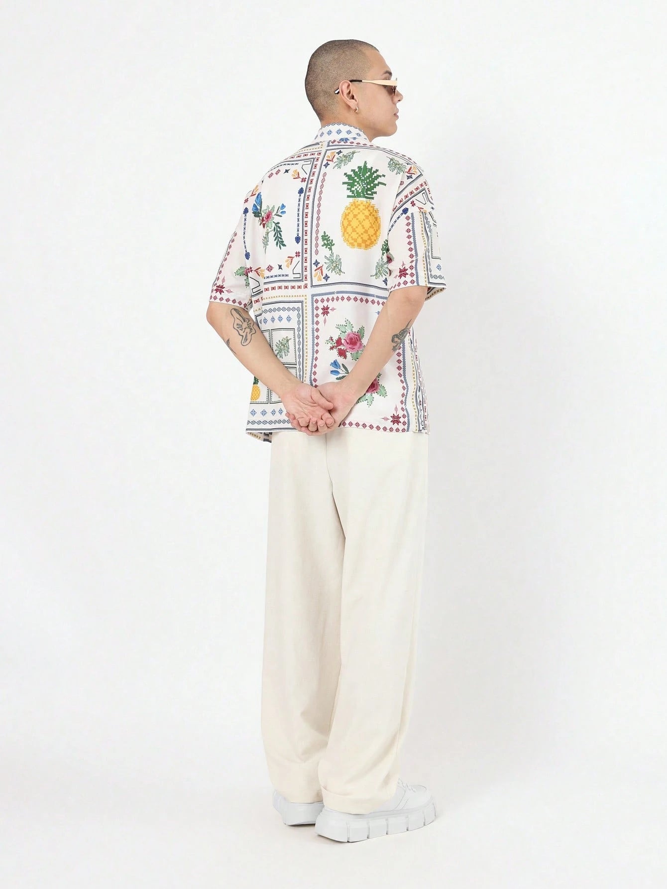 Resort Short Sleeve Button Print Shirt