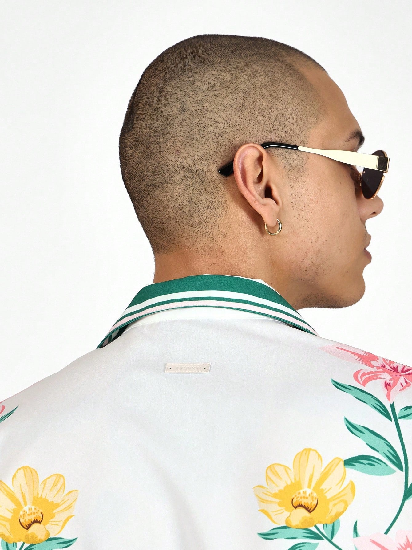 Floral Print Collar Summer Resort Shirt