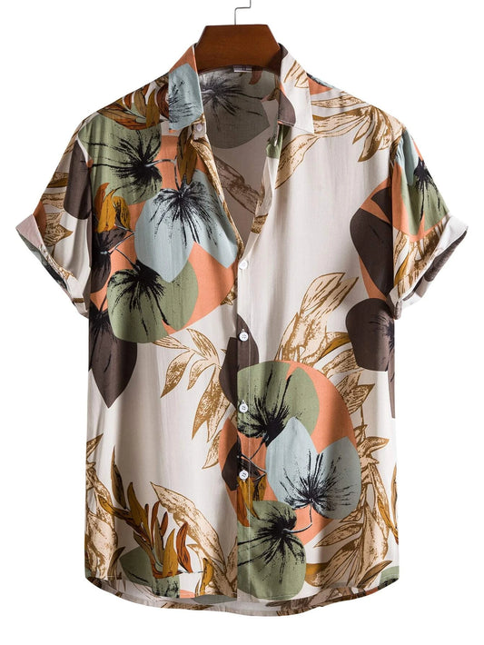 Random Tropical Print Shirt
