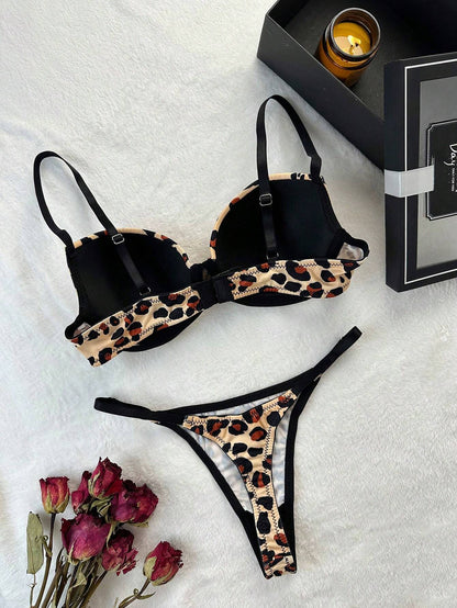 Leopard Print Lingerie Set