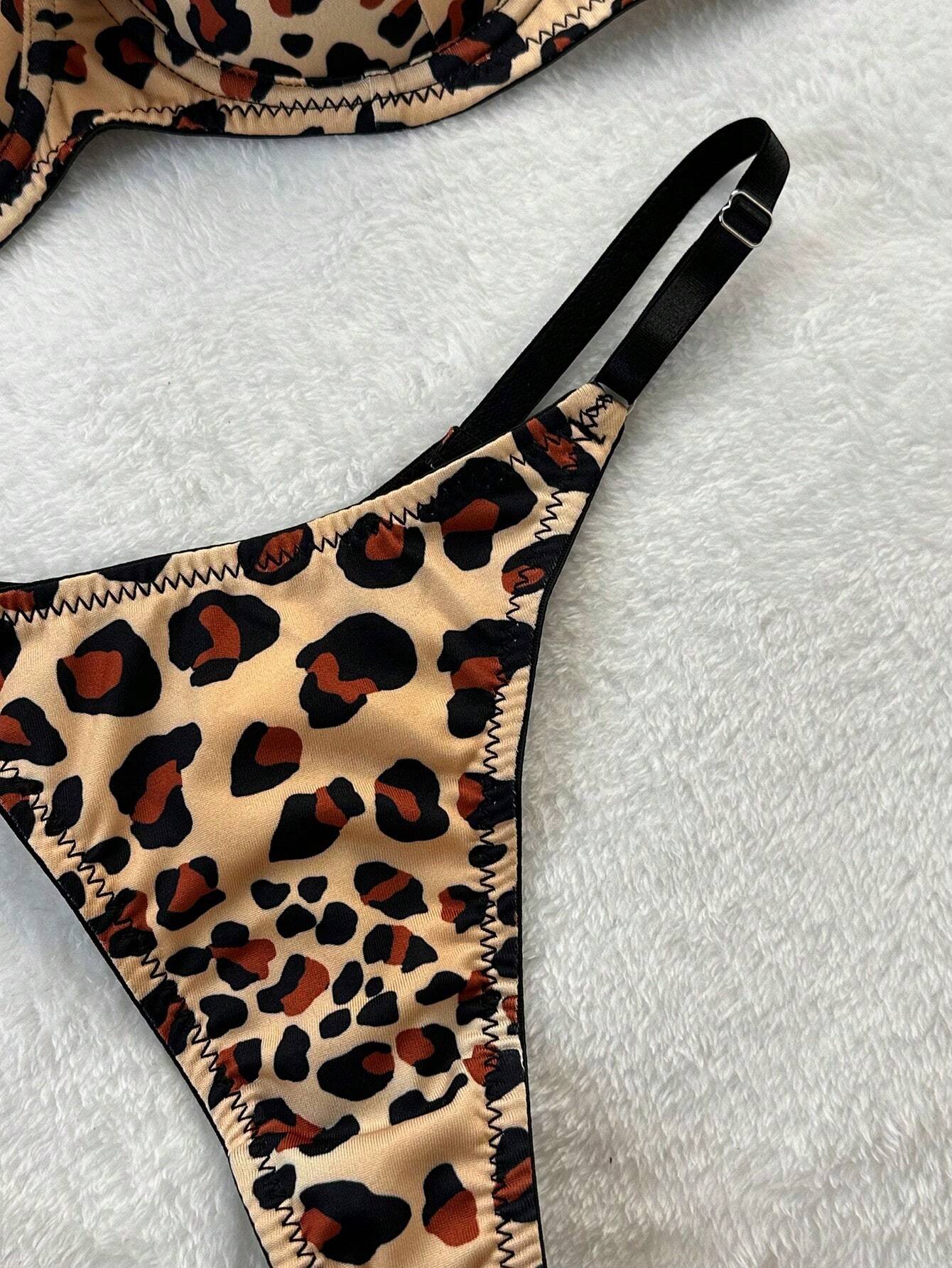 Leopard Print Lingerie Set