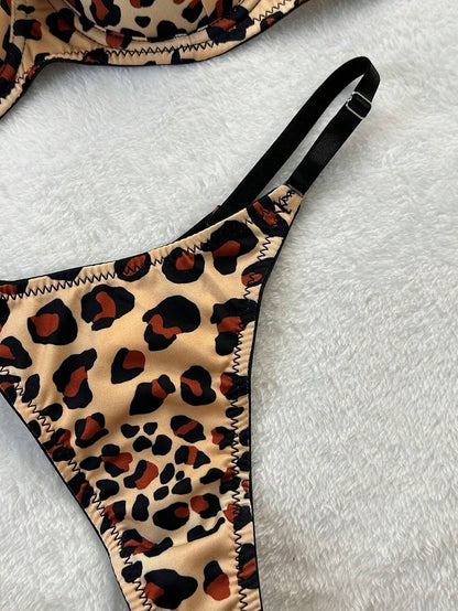 Leopard Print Lingerie Set