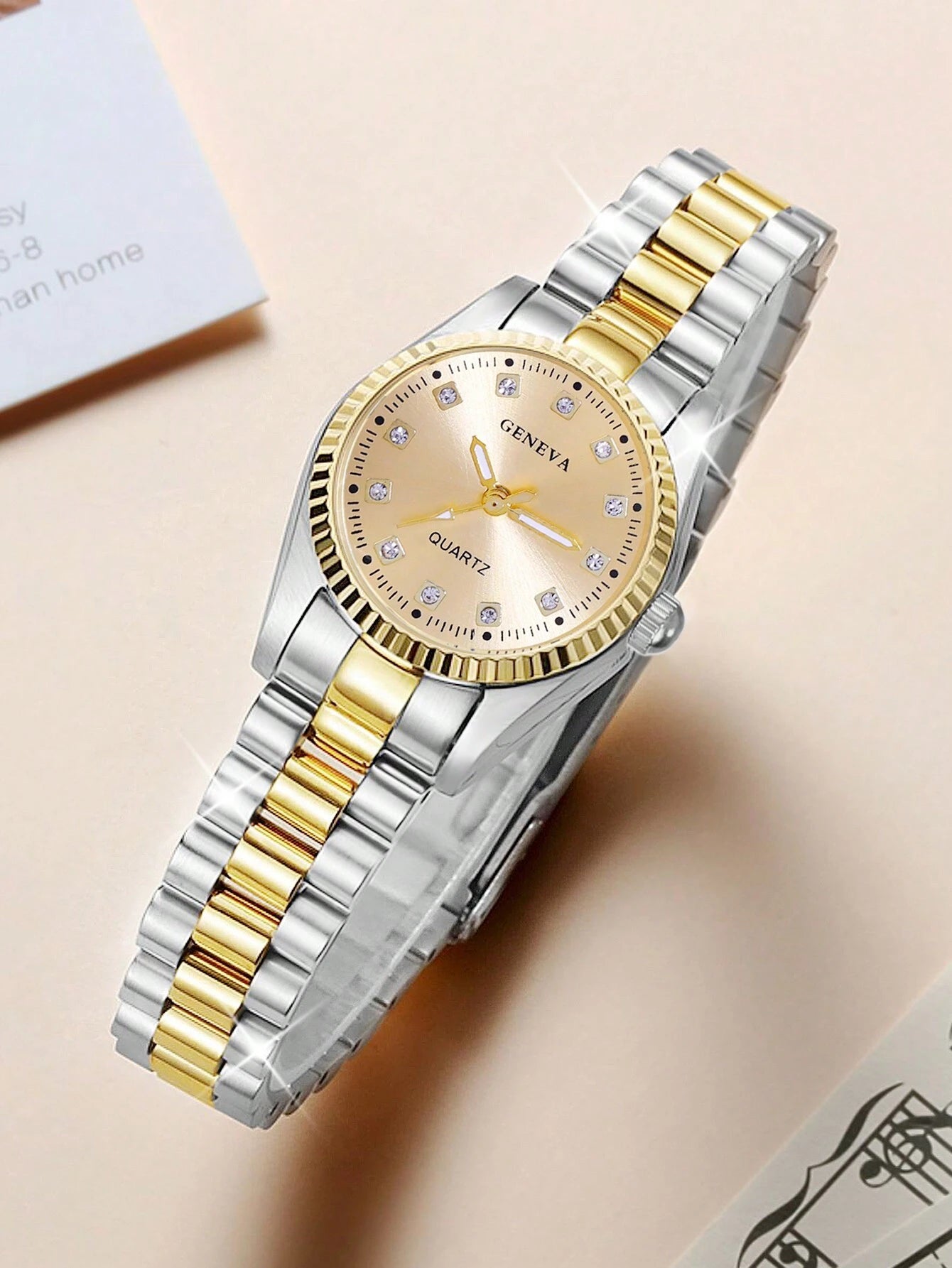 Women's Golden Round Watch