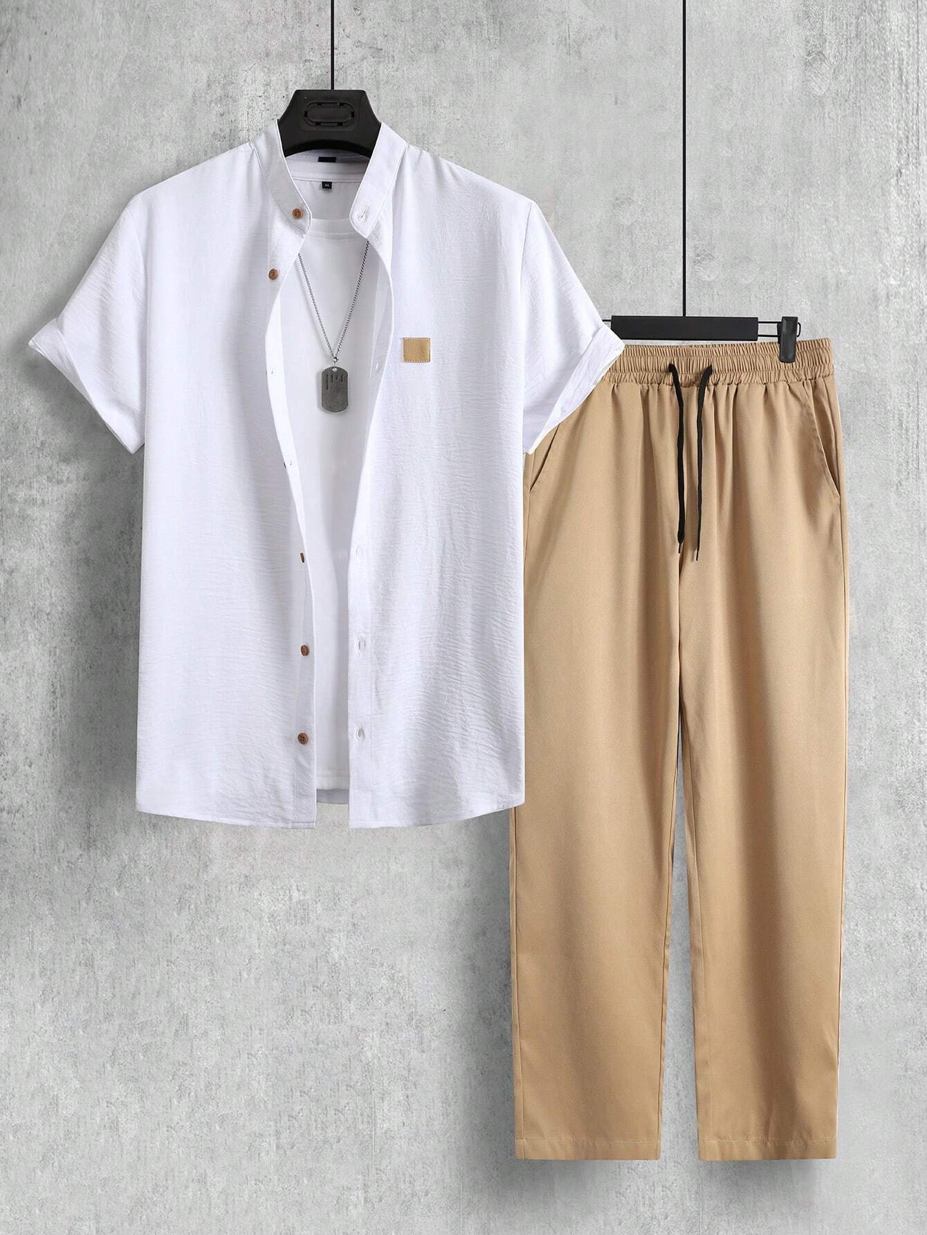 Multicolor Casual Blouse and Pants Set