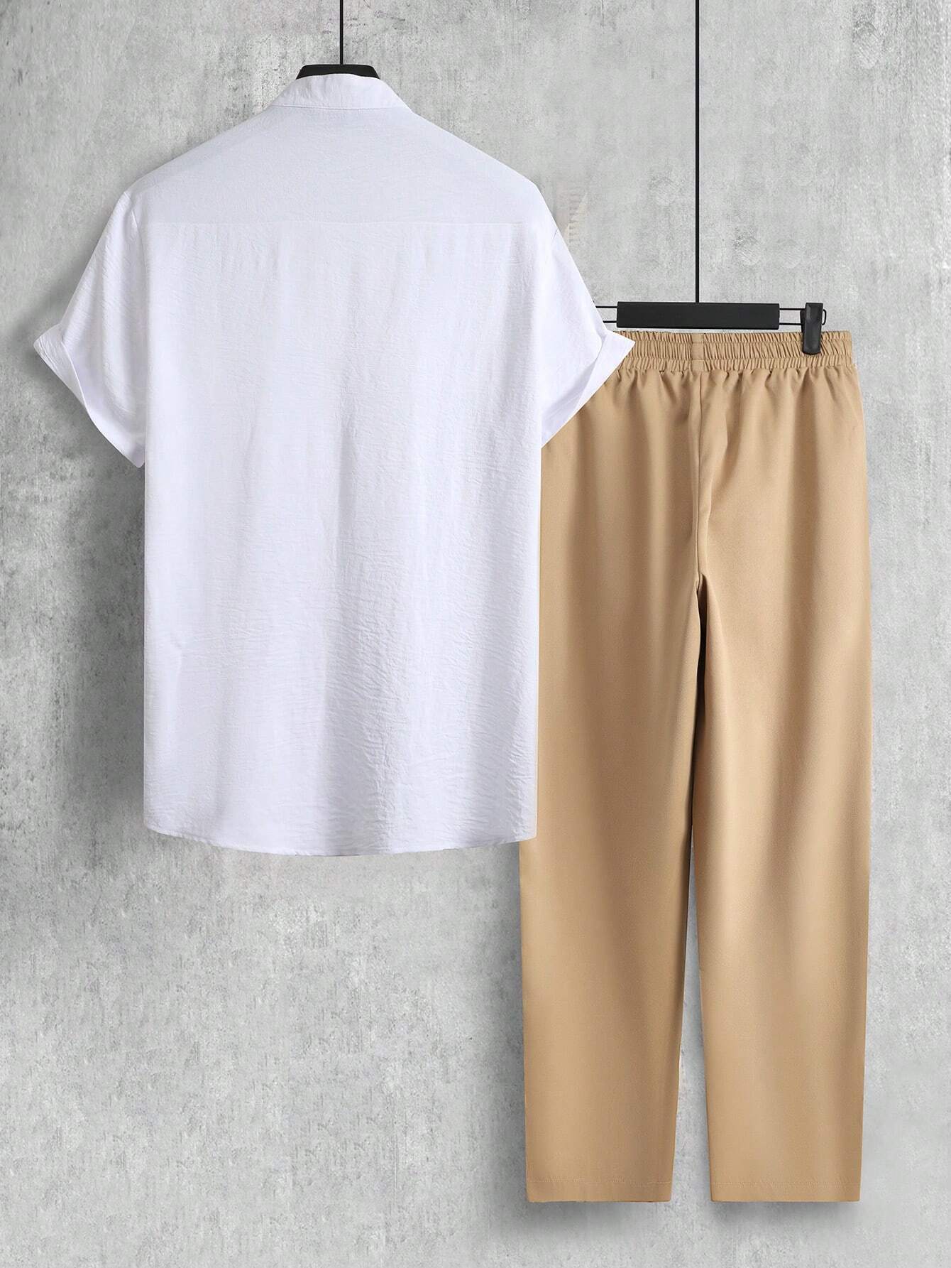 Multicolor Casual Blouse and Pants Set