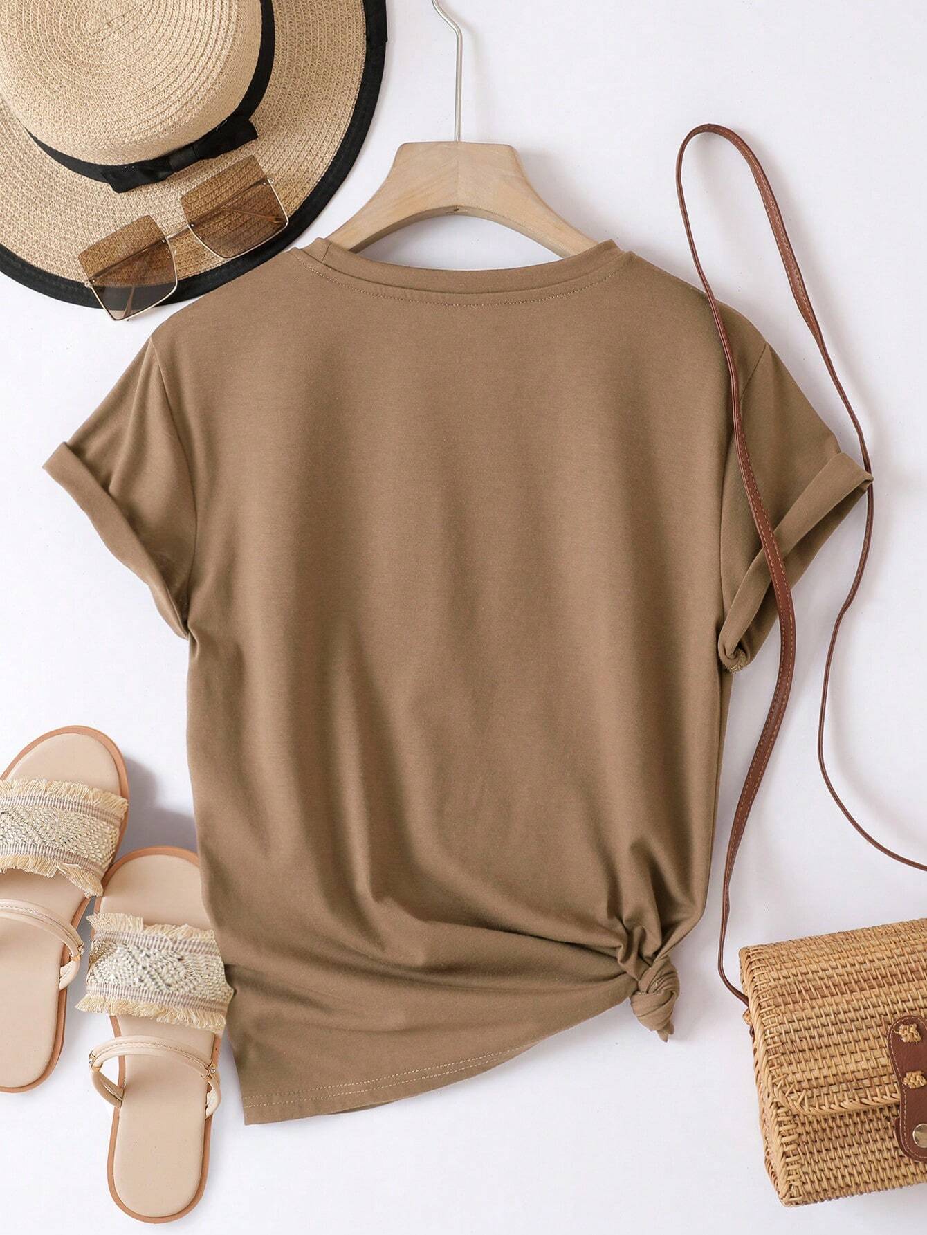 Letter Print Short Sleeve T-Shirt