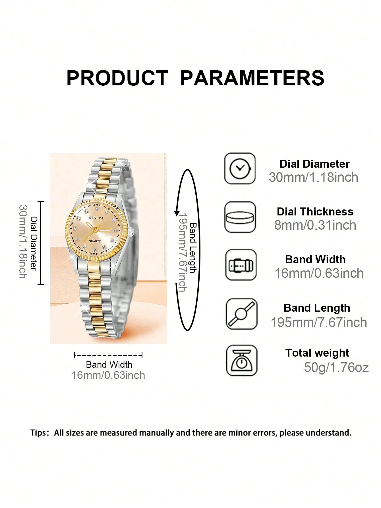 Women's Golden Round Watch