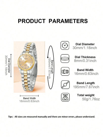 Women's Golden Round Watch