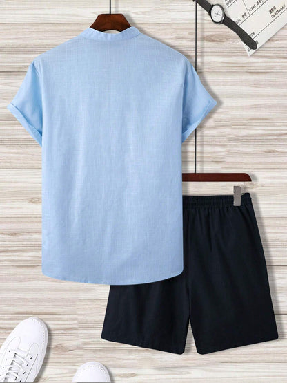 Multicolor Cotton Shorts Set