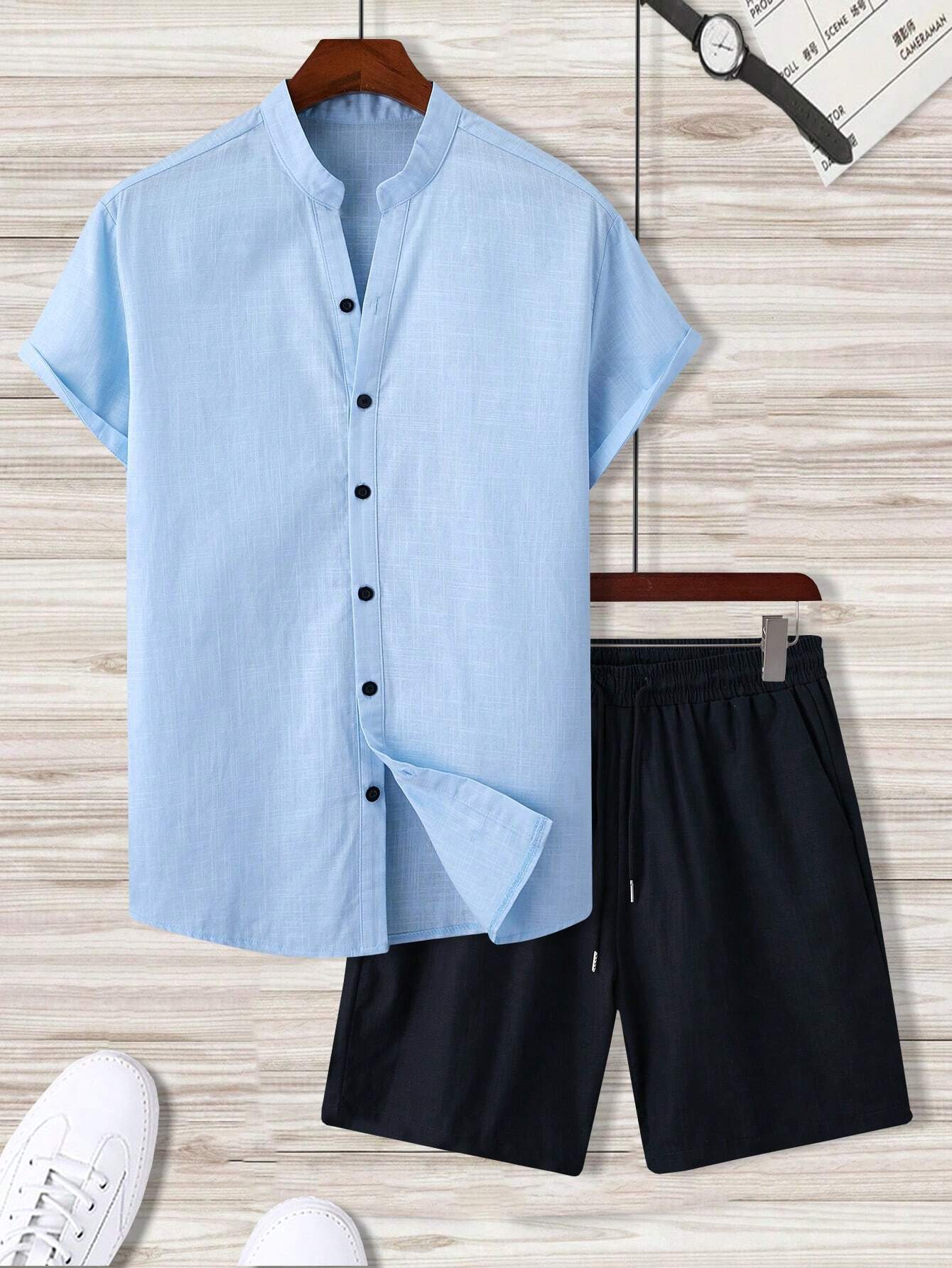 Multicolor Cotton Shorts Set