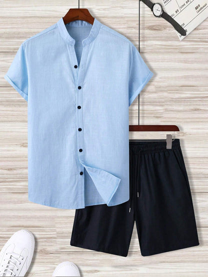 Multicolor Cotton Shorts Set