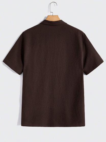 Brown Drawstring Pants Set