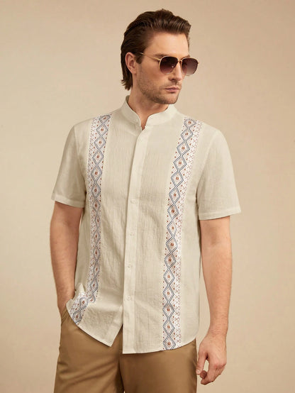 Printed Patchwork Shirt