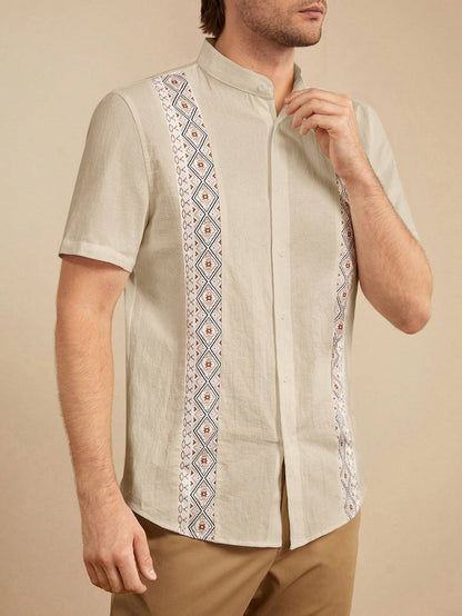 Printed Patchwork Shirt