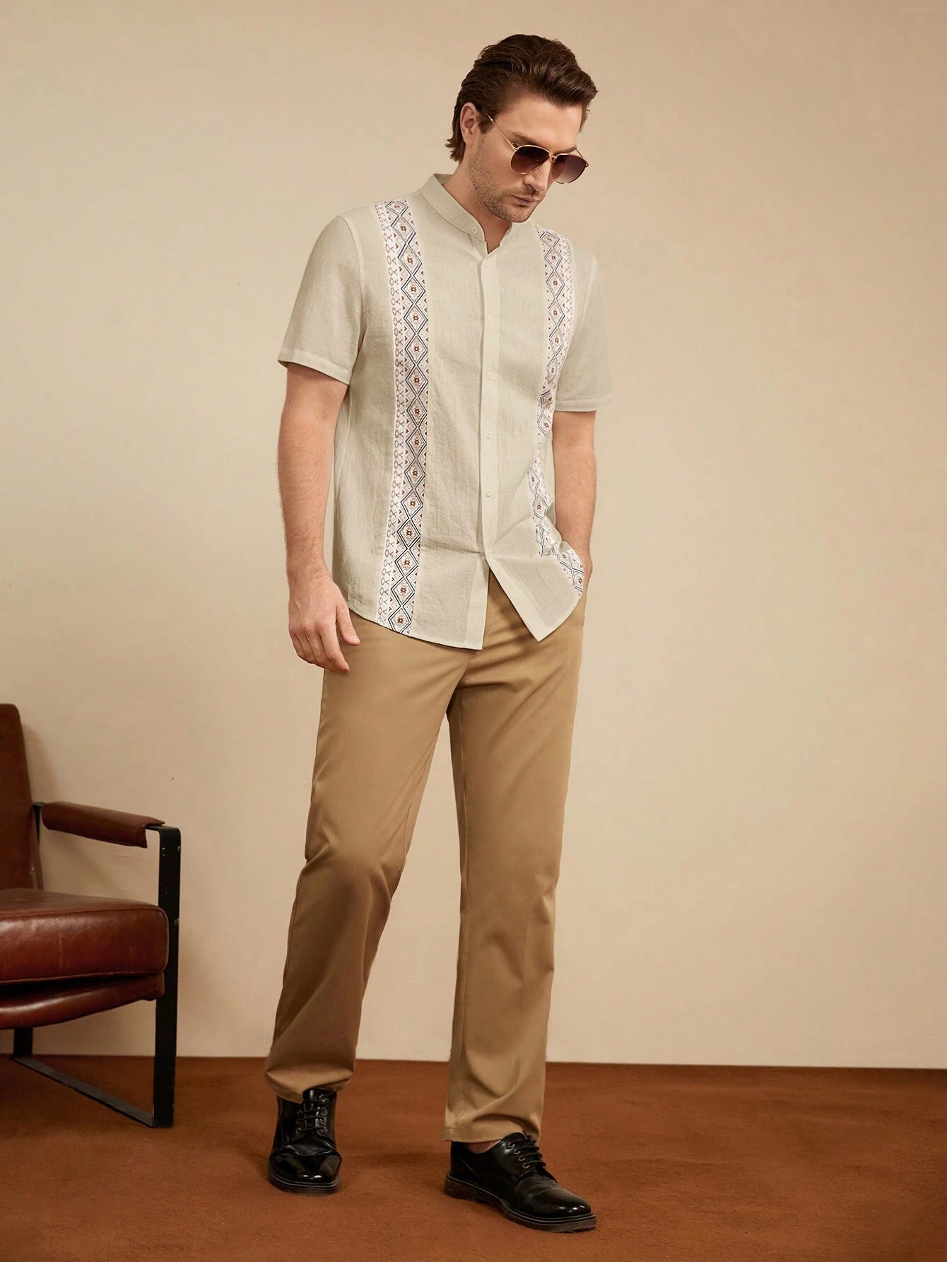Printed Patchwork Shirt