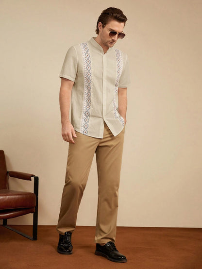 Printed Patchwork Shirt