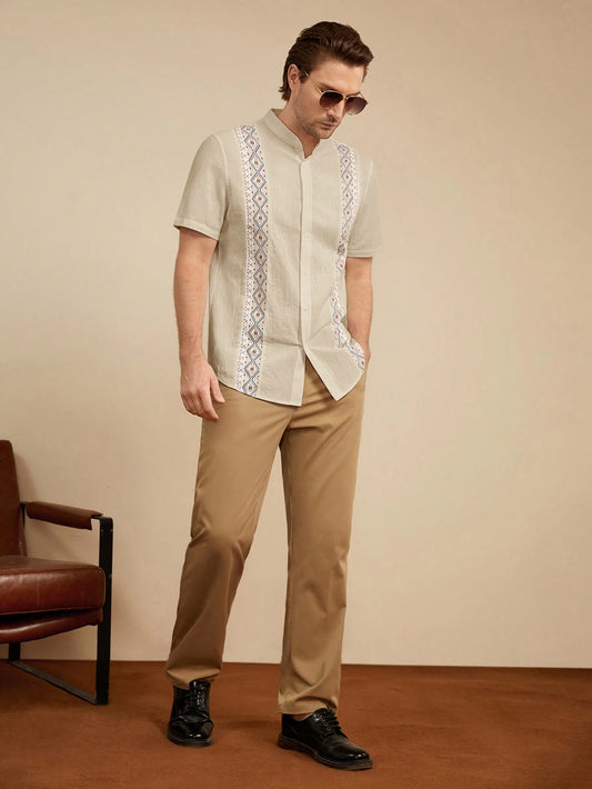 Printed Patchwork Shirt