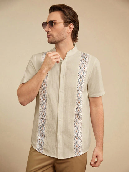 Printed Patchwork Shirt