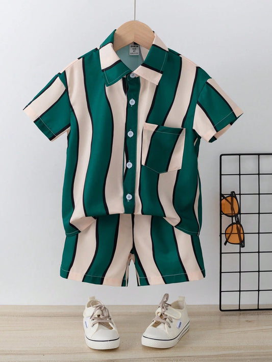 Young Boy Rainbow Striped