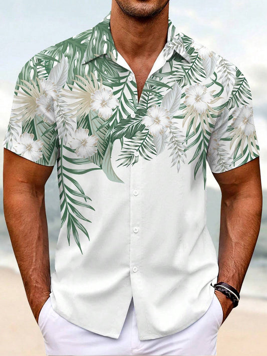 Tropical Plant Print Shirt