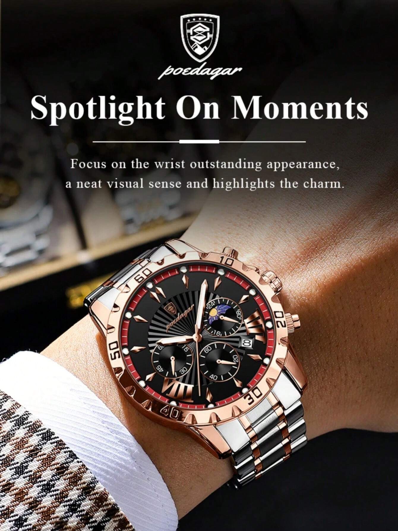 Sports Men's Stainless Steel Quartz Watch