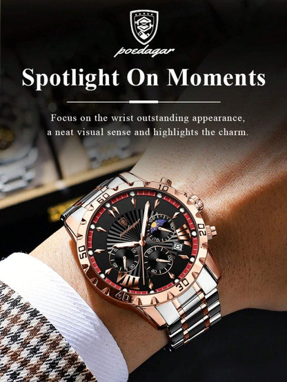 Sports Men's Stainless Steel Quartz Watch