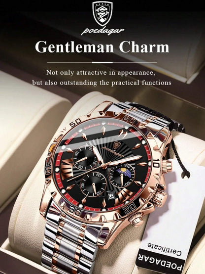 Sports Men's Stainless Steel Quartz Watch