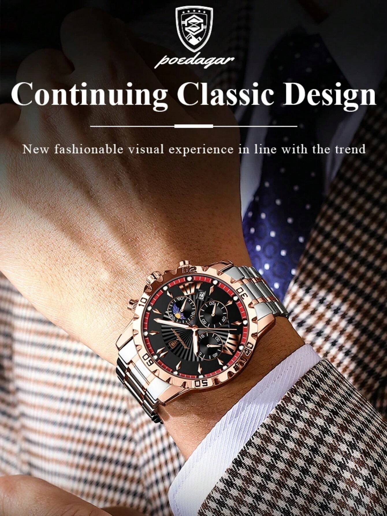 Sports Men's Stainless Steel Quartz Watch