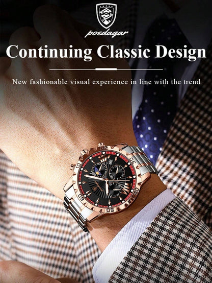 Sports Men's Stainless Steel Quartz Watch