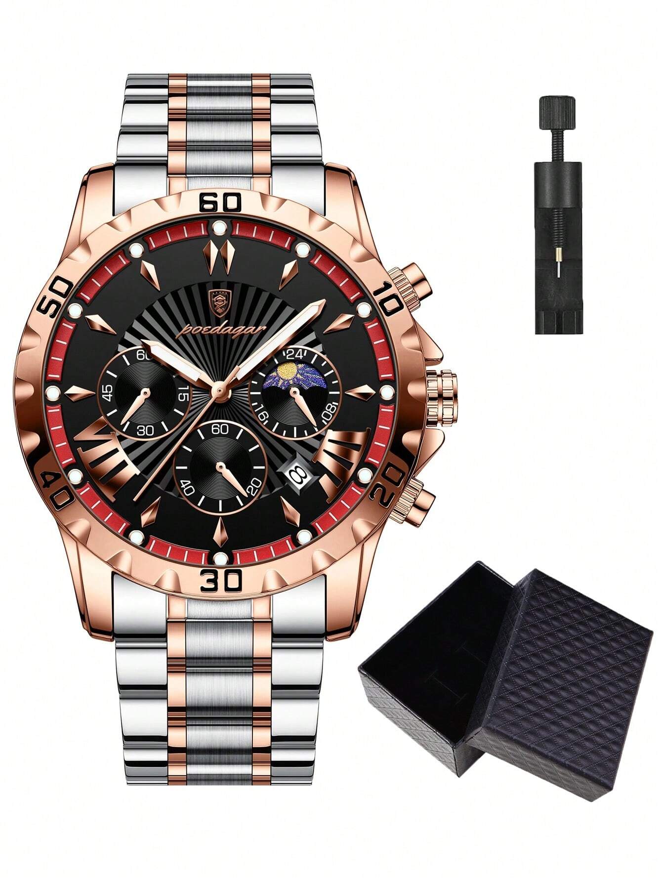 Sports Men's Stainless Steel Quartz Watch