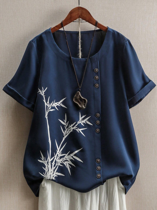 Leaf Printed Casual Comfortable Shirt