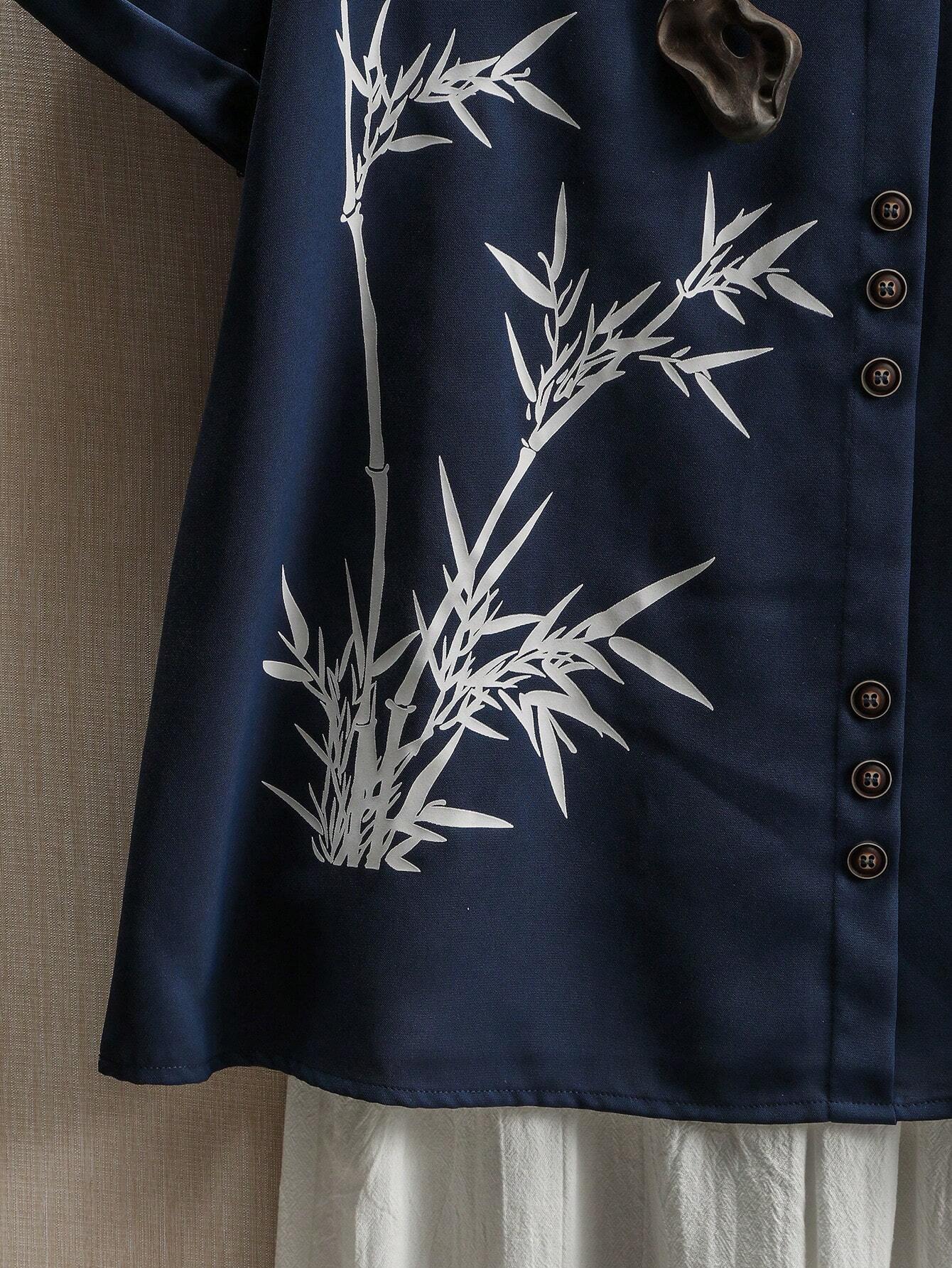 Leaf Printed Casual Comfortable Shirt