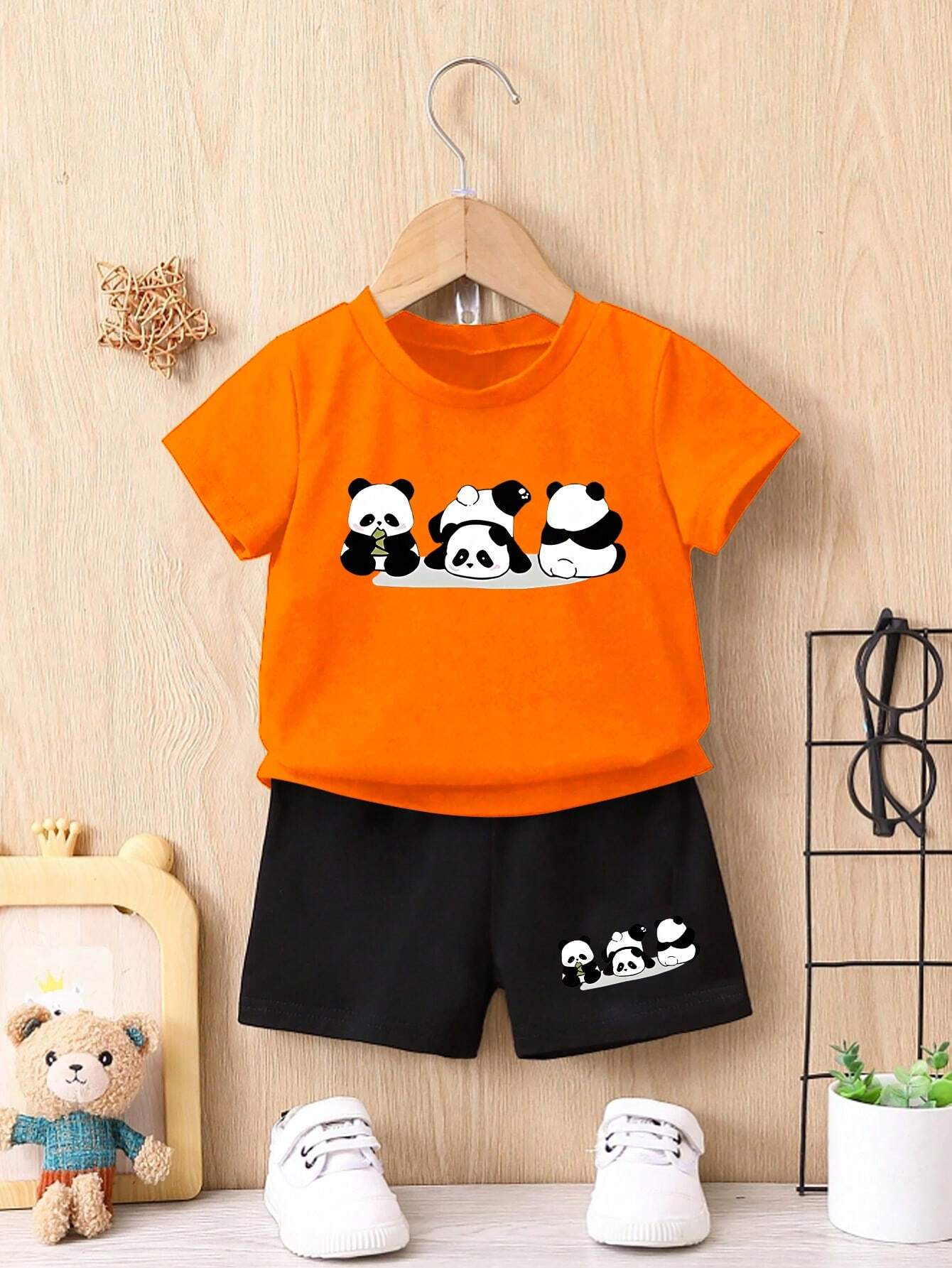 Baby Boy 2pcs Cute Panda Outfit