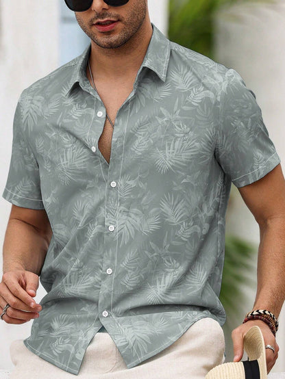 Men Tropical Print Shirt
