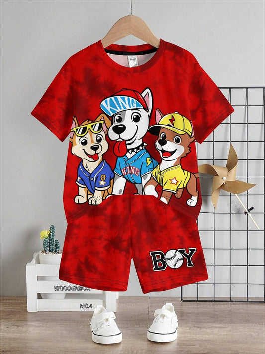 Baby Boy 2pcs Casual Cartoon Outfit