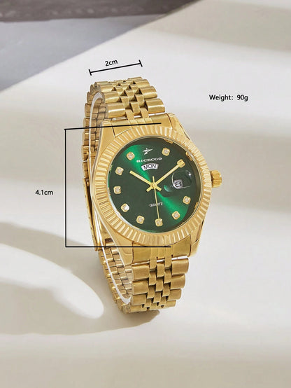 RICECGO Men's Classic Date Quartz Watch