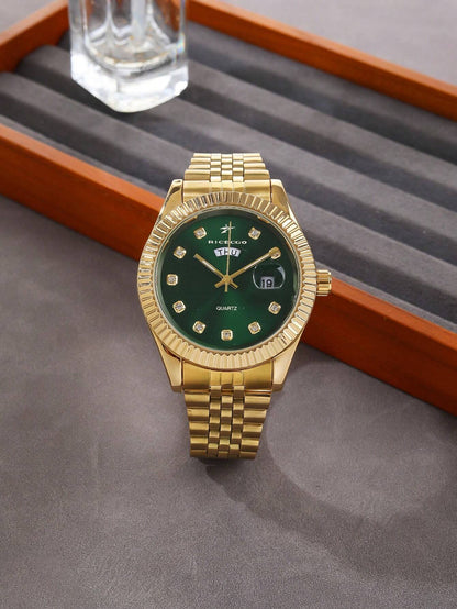 RICECGO Men's Classic Date Quartz Watch