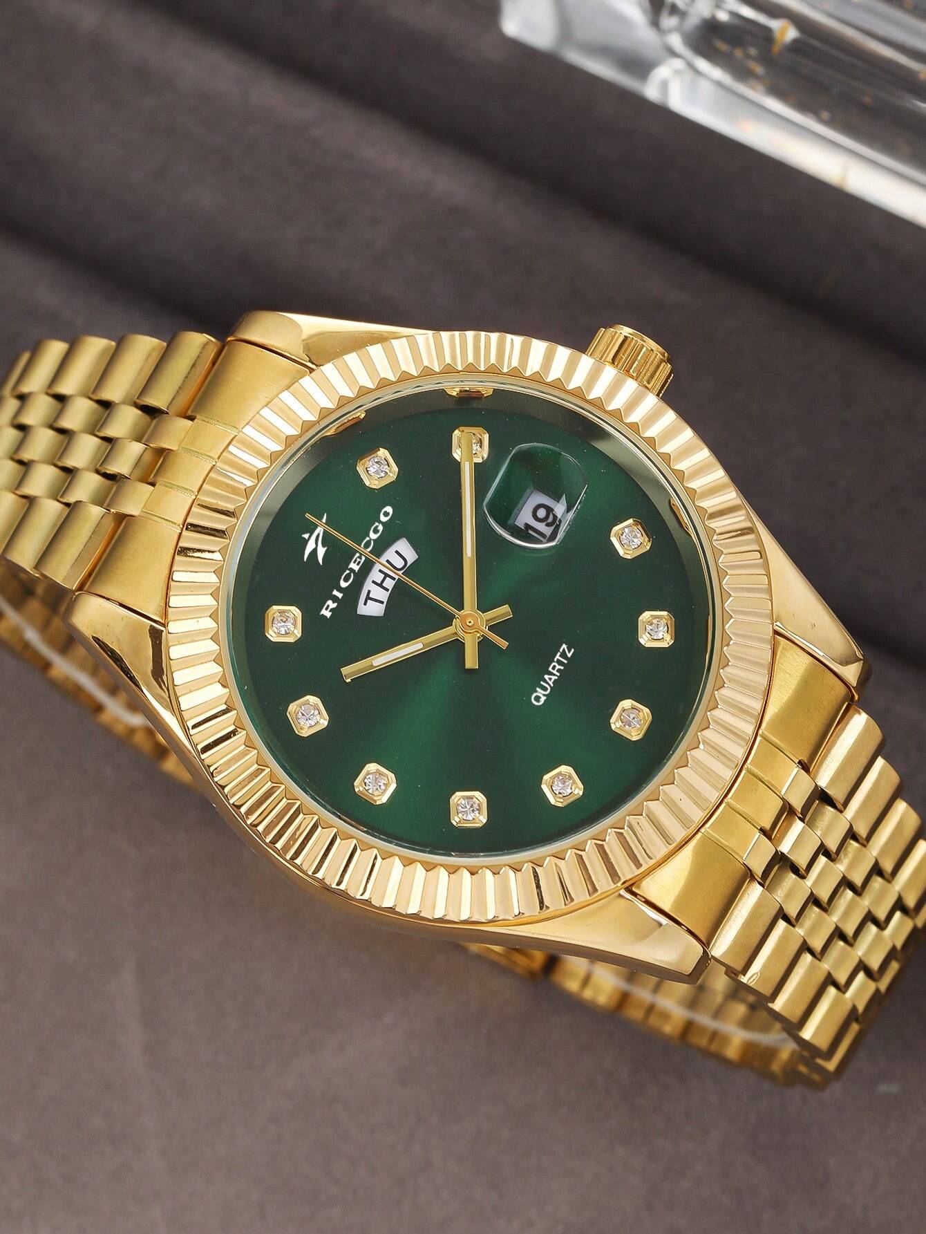 RICECGO Men's Classic Date Quartz Watch