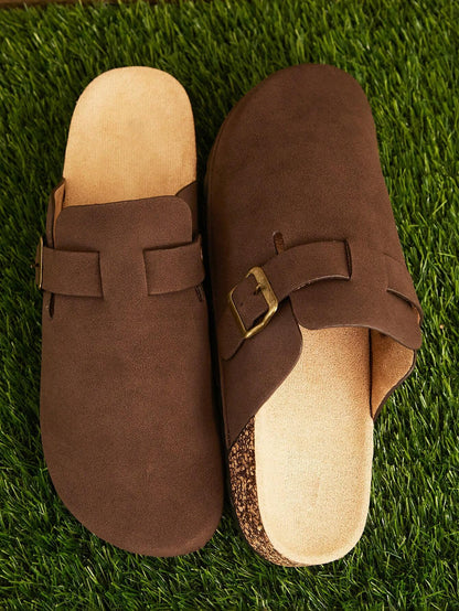Buckle Strap Closed Toe Cork