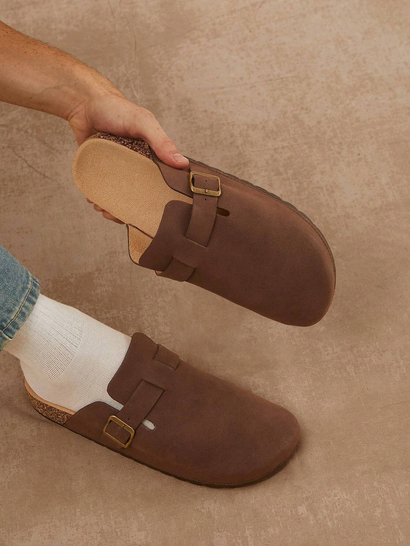 Buckle Strap Closed Toe Cork