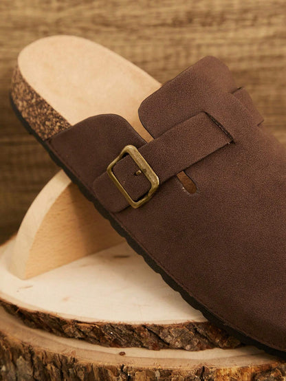 Buckle Strap Closed Toe Cork
