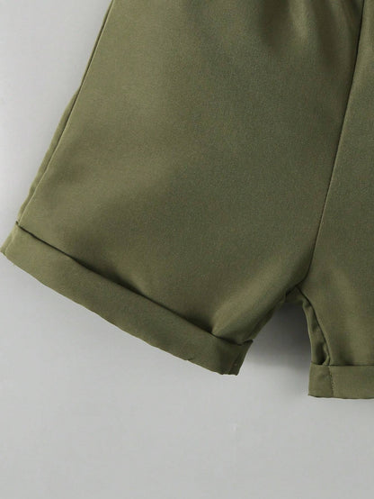 2pcs Young Boy Summer Outfit Set