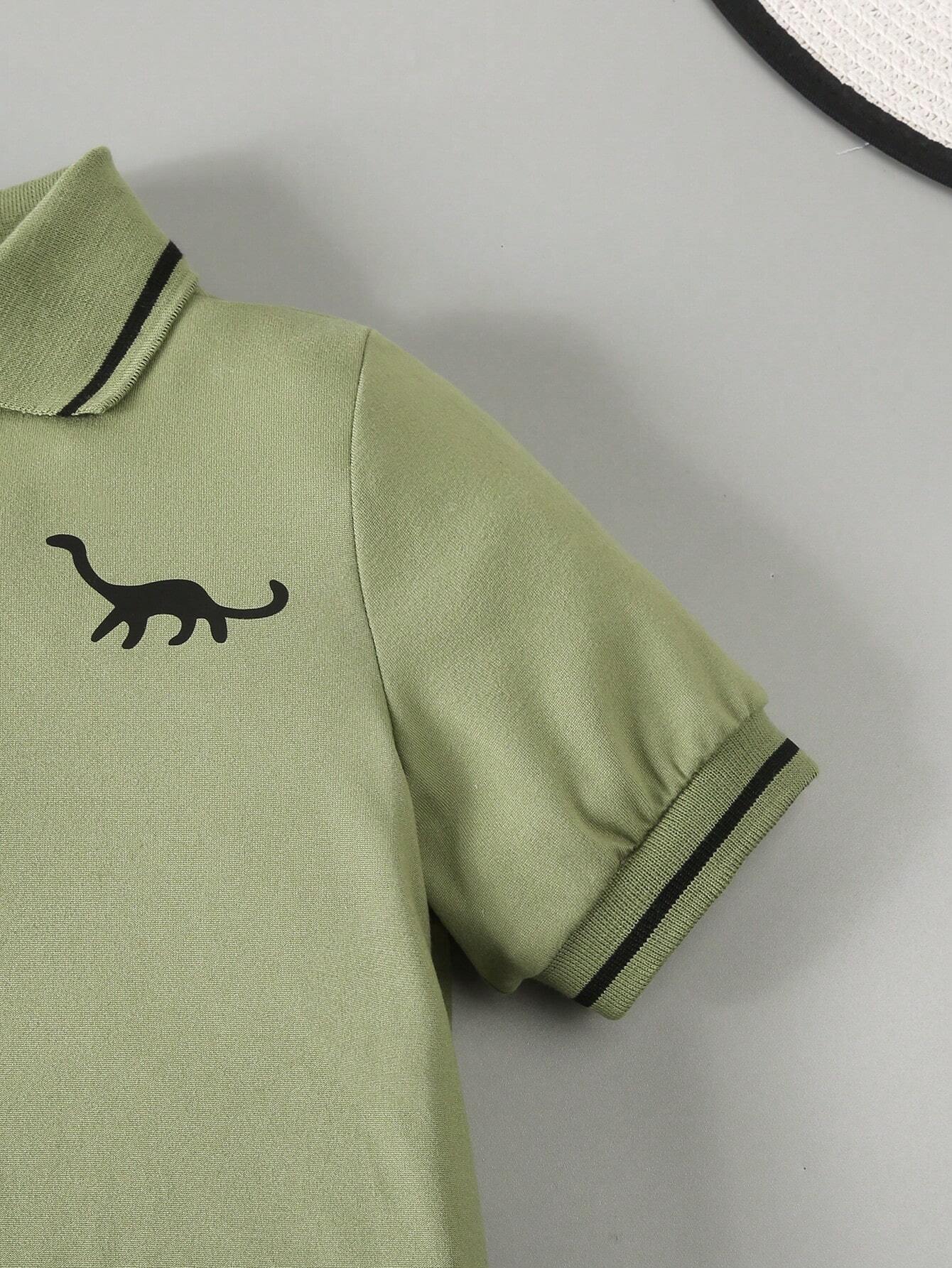 2pcs Young Boy Summer Outfit Set