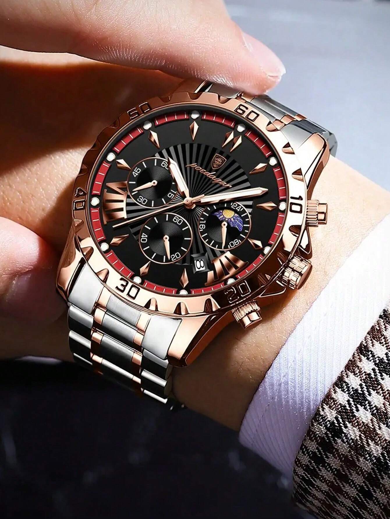 Sports Men's Stainless Steel Quartz Watch