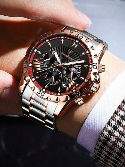 Sports Men's Stainless Steel Quartz Watch