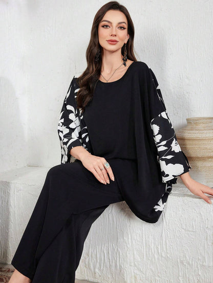 Casual Contrasting Color Block Dress