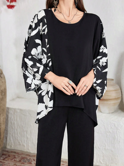 Casual Contrasting Color Block Dress